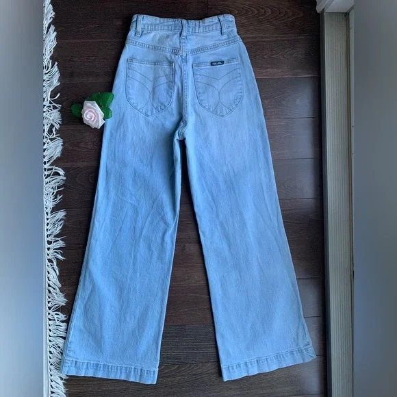 Rolla’s Sailor Light Wash High Rise Wide-Leg Jeans - Picture 11 of 14